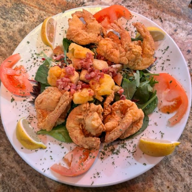 Fried Shrimp Salad.